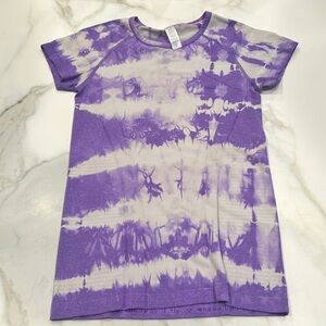Tie die ivivva purple and white short sleeve shirt